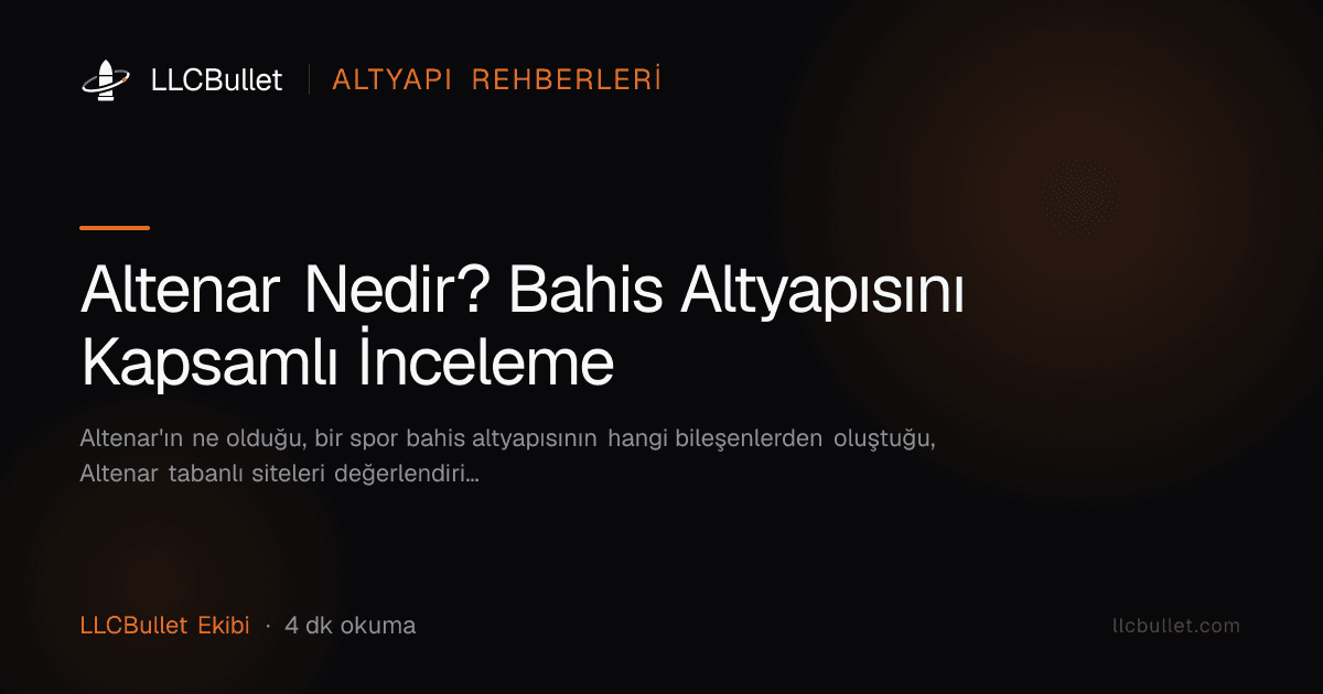 Altenar Nedir? Bahis Altyapısını Kapsamlı İnceleme