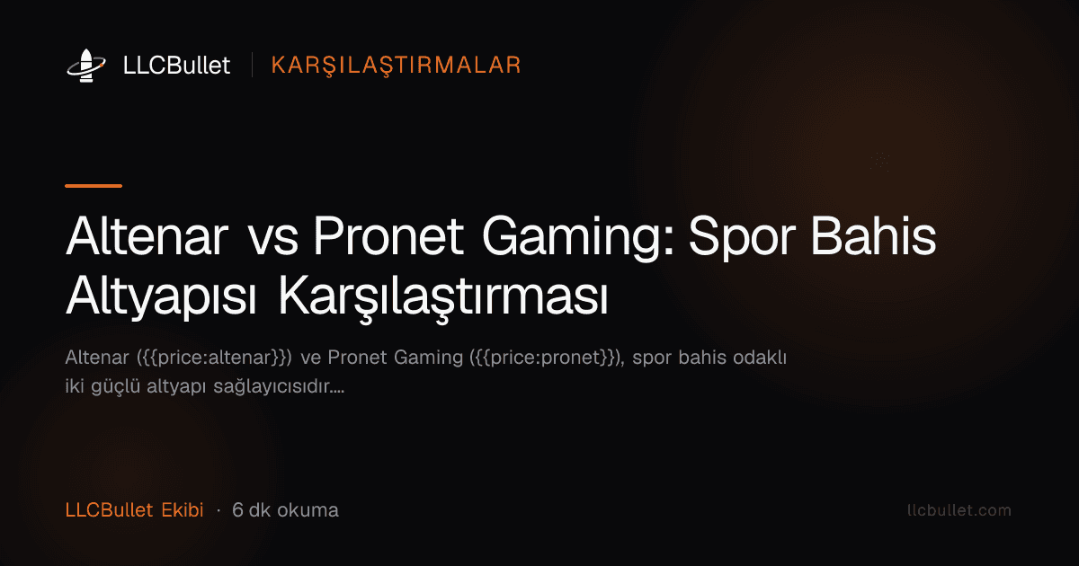 Altenar vs Pronet Gaming: Spor Bahis Altyapısı Karşılaştırması