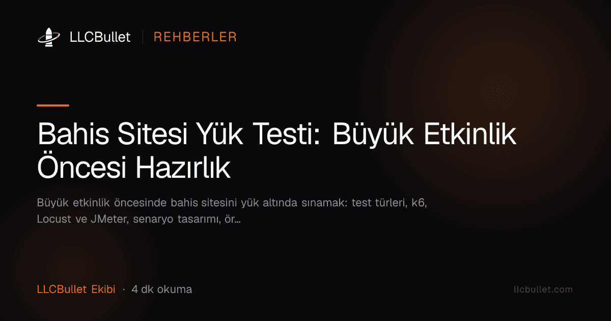 Bahis Sitesi Yük Testi: Büyük Etkinlik Öncesi Hazırlık