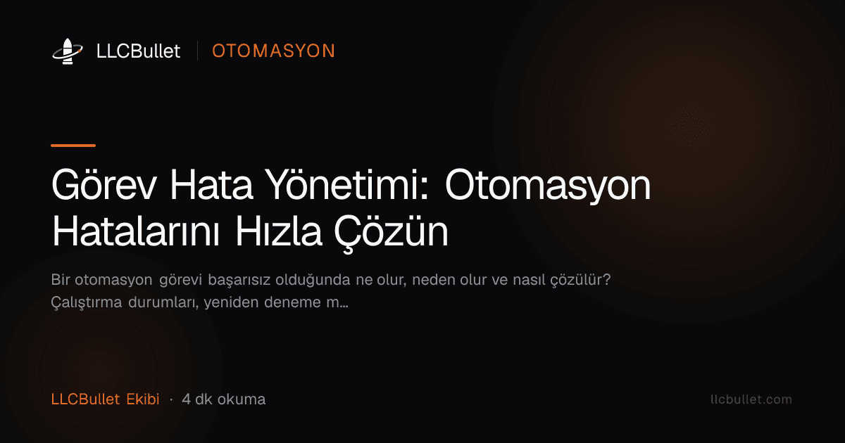 Görev Hata Yönetimi: Otomasyon Hatalarını Hızla Çözün