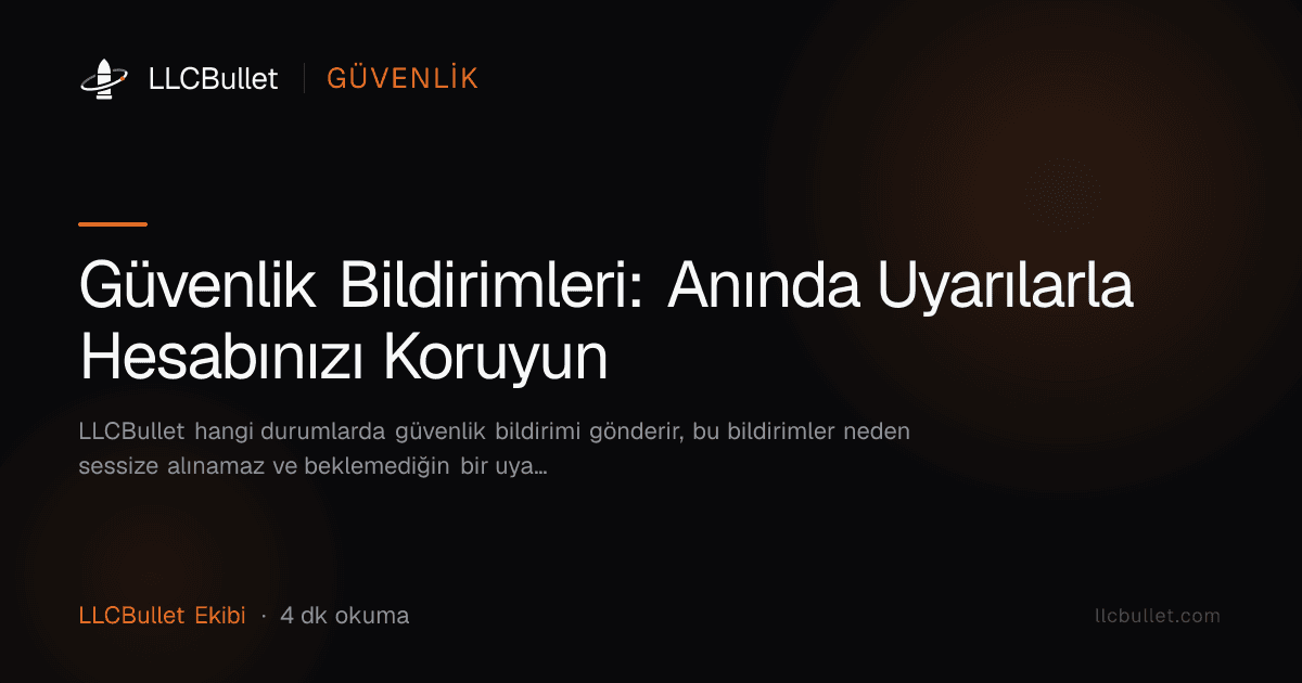 Güvenlik Bildirimleri: Anında Uyarılarla Hesabınızı Koruyun
