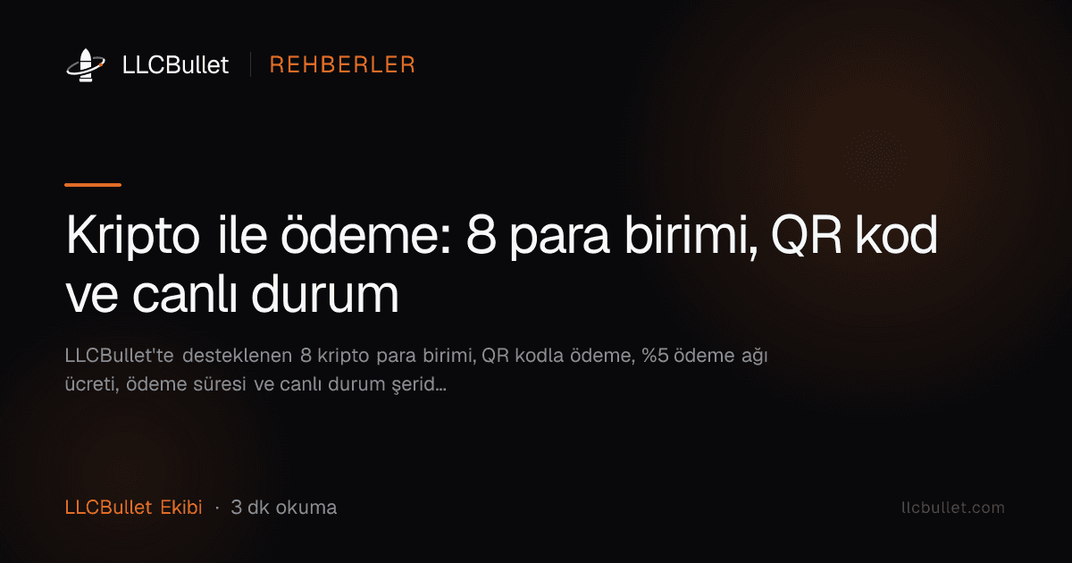Kripto ile ödeme: 8 para birimi, QR kod ve canlı durum