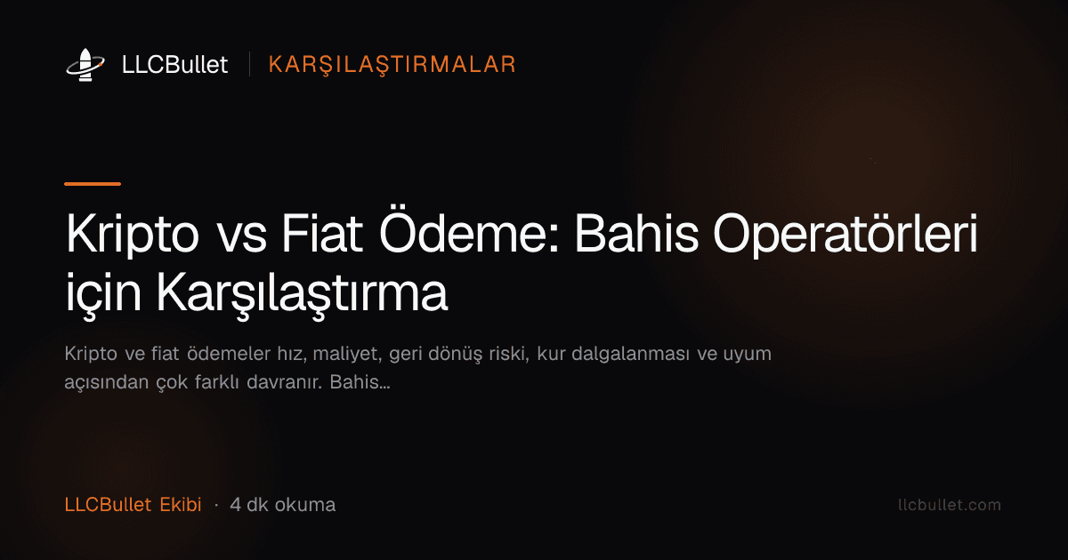 Kripto vs Fiat Ödeme: Bahis Operatörleri için Karşılaştırma
