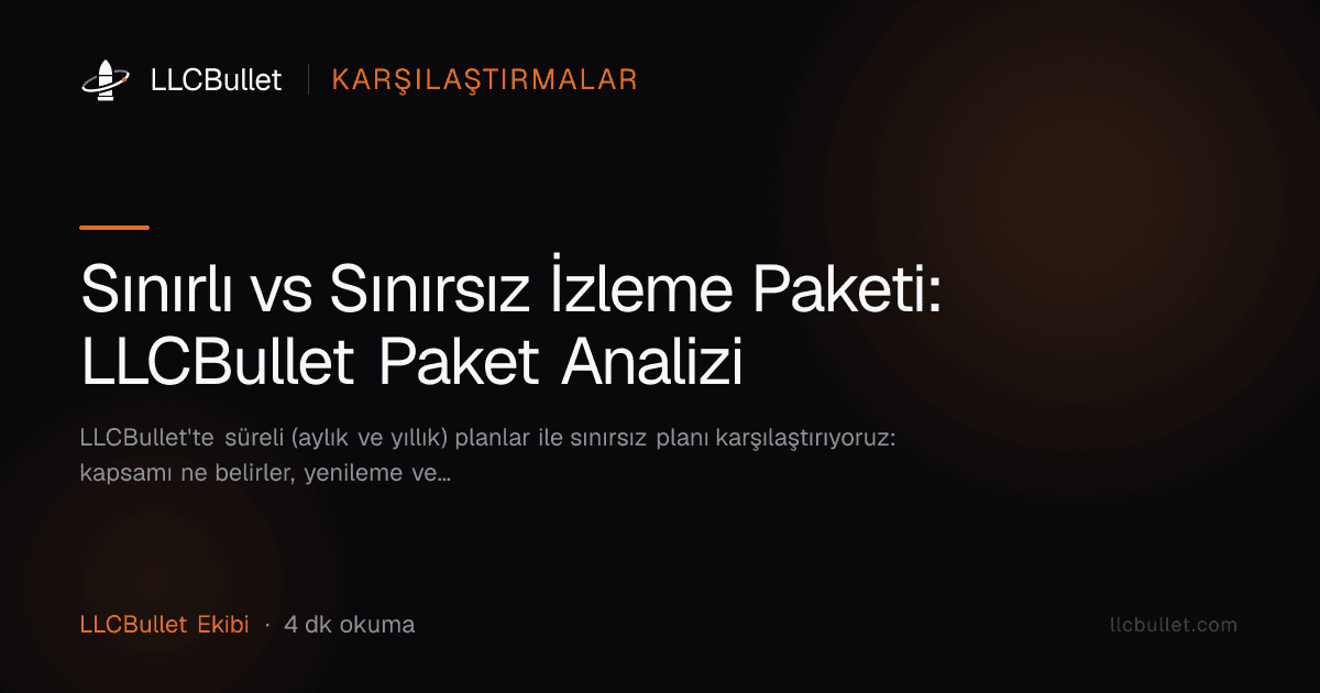 Sınırlı vs Sınırsız İzleme Paketi: LLCBullet Paket Analizi