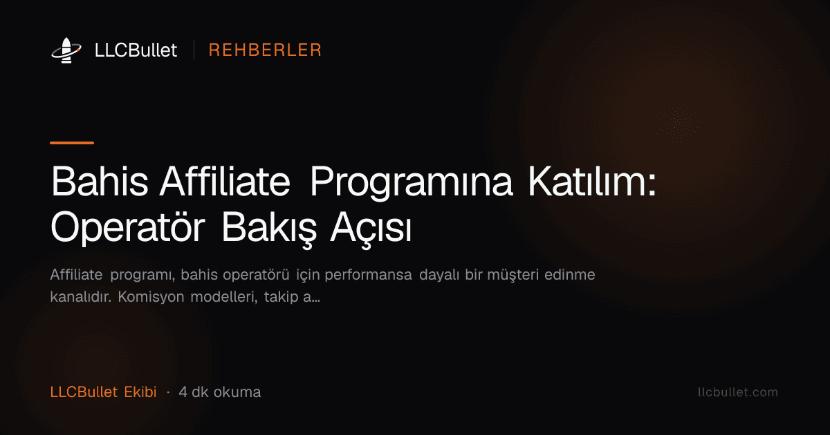 Bahis Affiliate Programına Katılım: Operatör Bakış Açısı