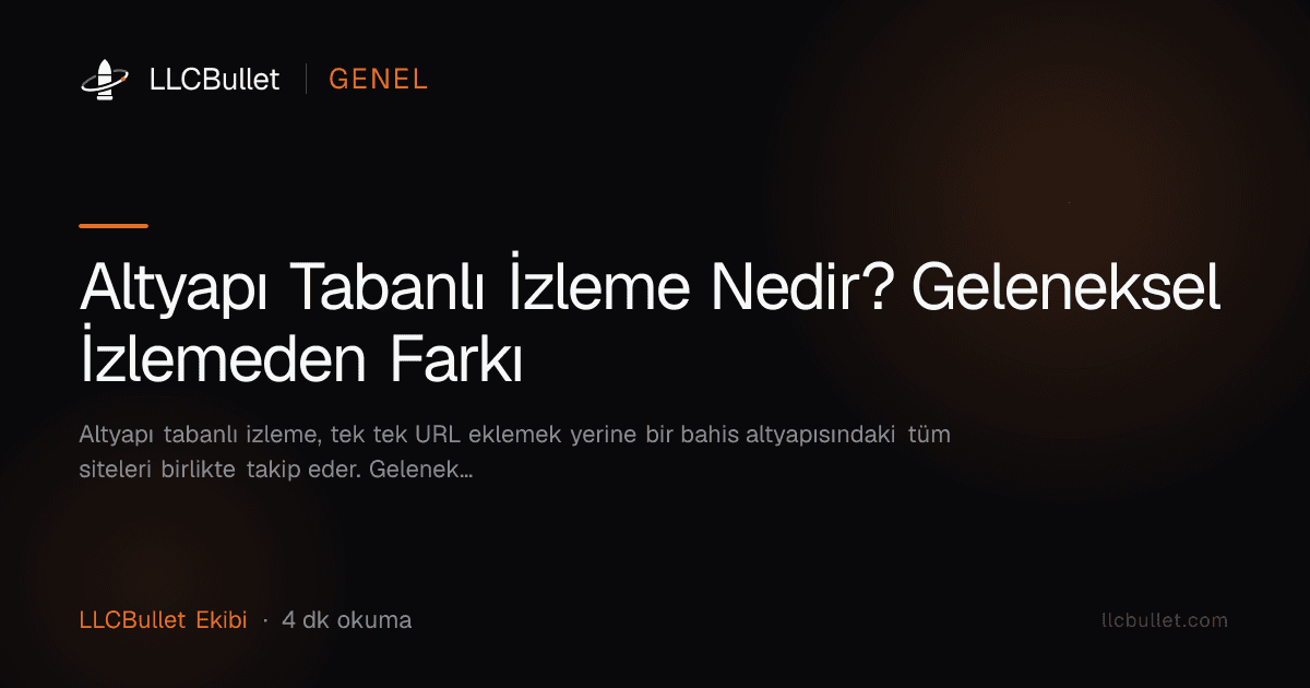 Altyapı Tabanlı İzleme Nedir? Geleneksel İzlemeden Farkı