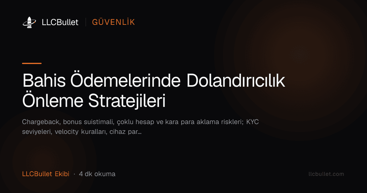 Bahis Ödemelerinde Dolandırıcılık Önleme Stratejileri