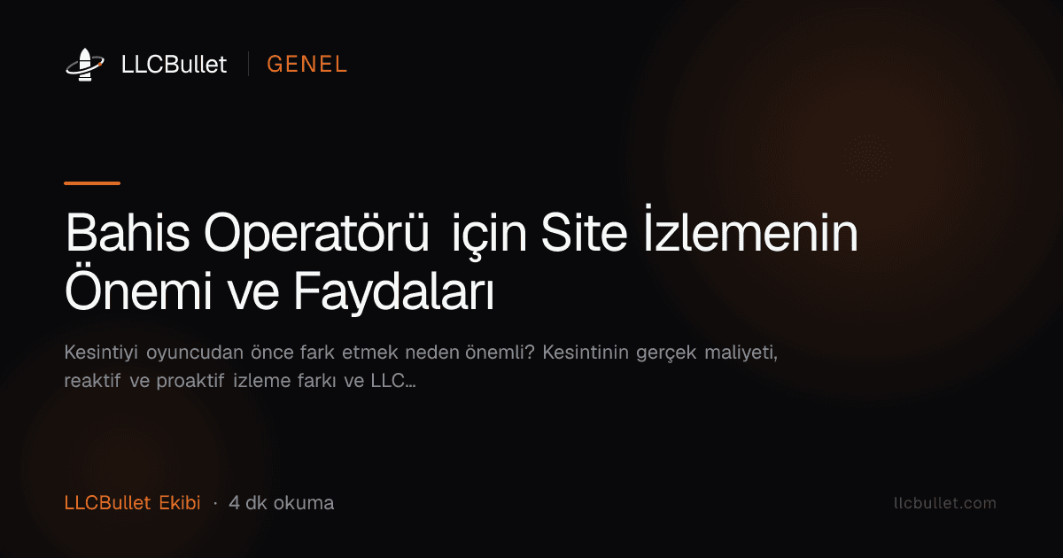 Bahis Operatörü için Site İzlemenin Önemi ve Faydaları