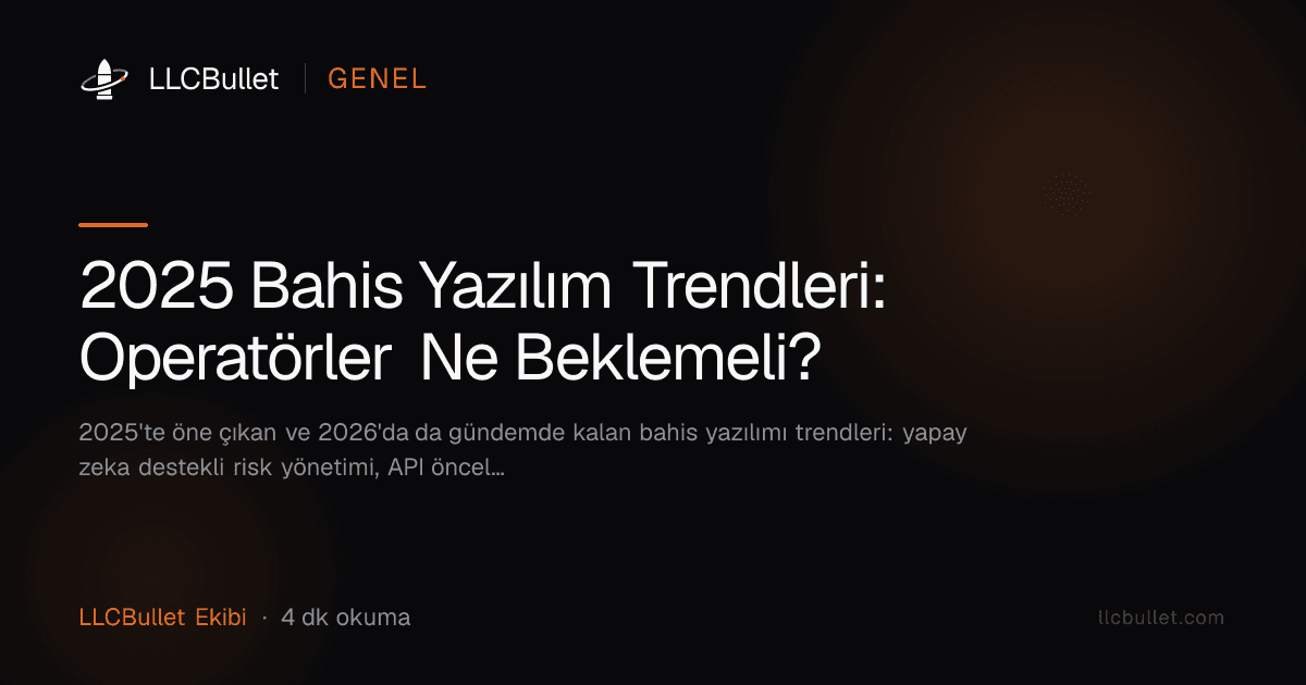 2025 Bahis Yazılım Trendleri: Operatörler Ne Beklemeli?