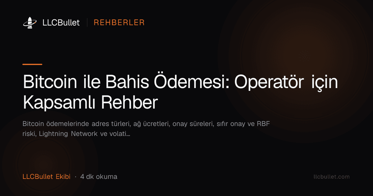 Bitcoin ile Bahis Ödemesi: Operatör için Kapsamlı Rehber