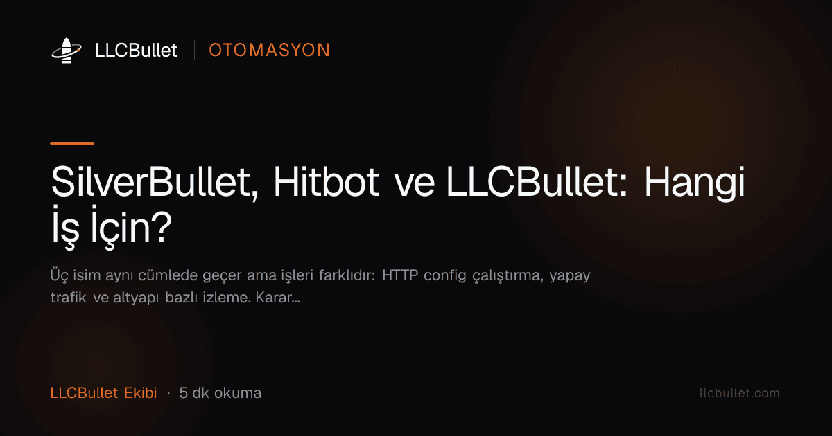 SilverBullet, Hitbot ve LLCBullet: Hangi İş İçin?