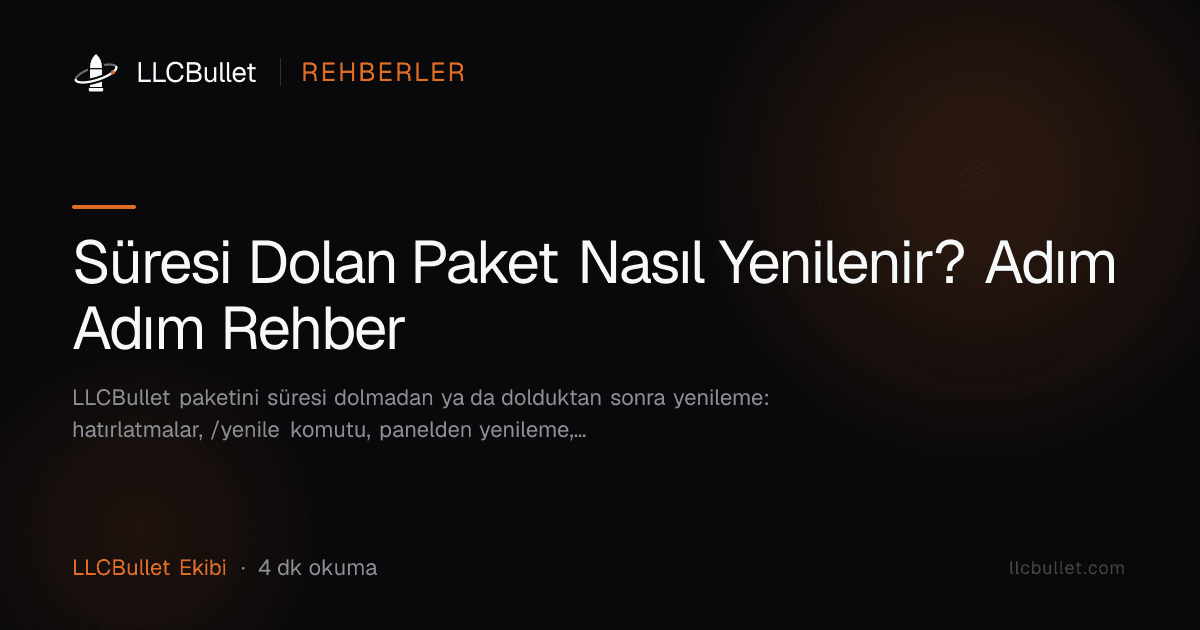 Süresi Dolan Paket Nasıl Yenilenir? Adım Adım Rehber